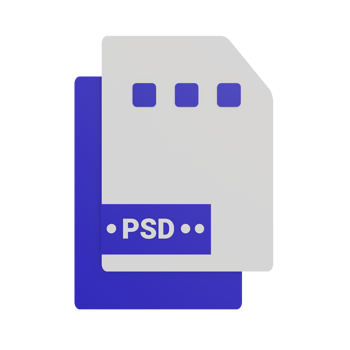 3D Illustration PSD Format File Icon png