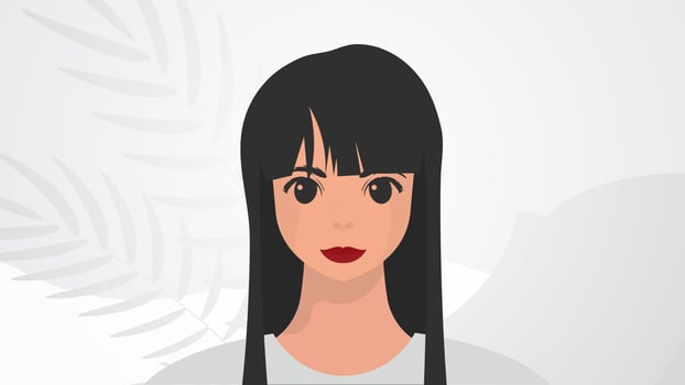 Banner with a woman close-up. The concept of the movement for the empowerment of women. illustration. vector