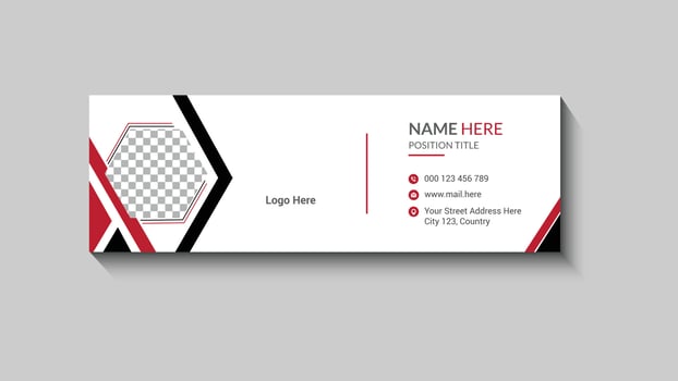Modern and Simple Email Signature Template vector