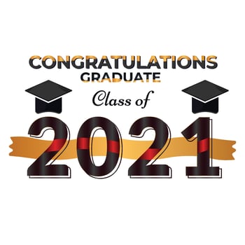 Education illustration, flat cartoon graduation hat vector