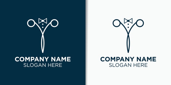 elegant barber shop logo vector, fashion logo template vector