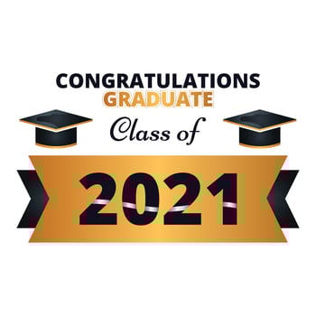 Education illustration, flat cartoon graduation hat vector
