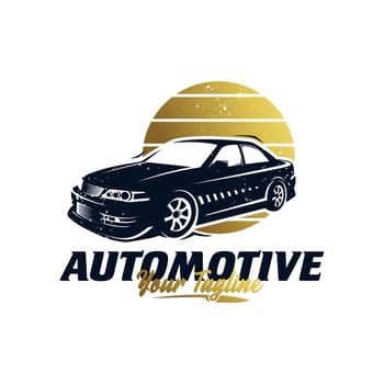 automotive sport car logo design template vector