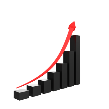 business chart with arrow png