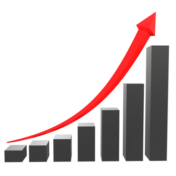 business chart with arrow png