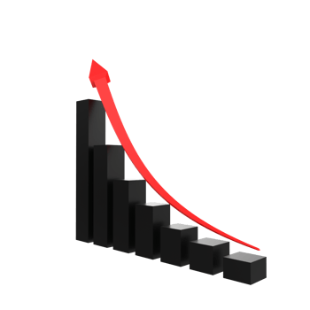 business chart with arrow png
