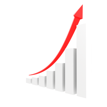 business chart with arrow png