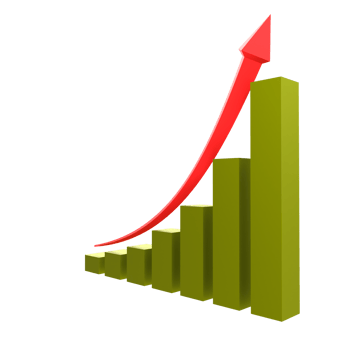 business chart with arrow png