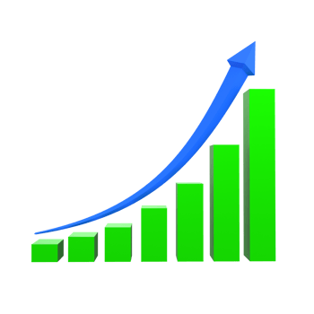 business chart with arrow png