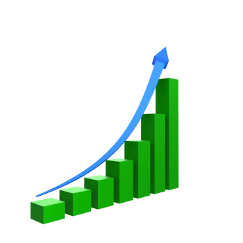 business chart with arrow png