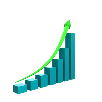 business chart with arrow png