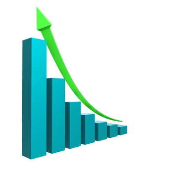 business chart with arrow png