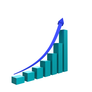 business chart with arrow png