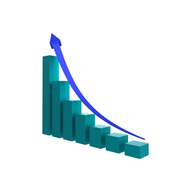business chart with arrow png