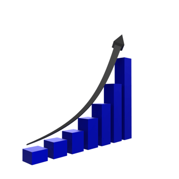 business chart with arrow png