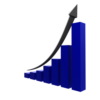 business chart with arrow png
