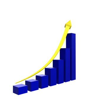 business chart with arrow png