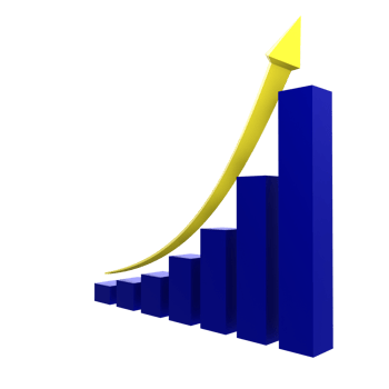 business chart with arrow png