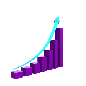 business chart with arrow png