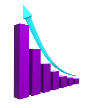 business chart with arrow png