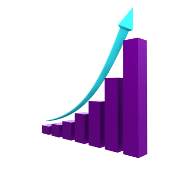 business chart with arrow png