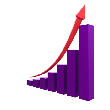 business chart with arrow png