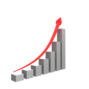 business chart with arrow png