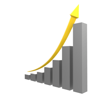 business chart with arrow png