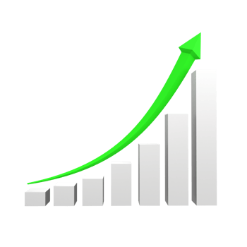 business chart with arrow png