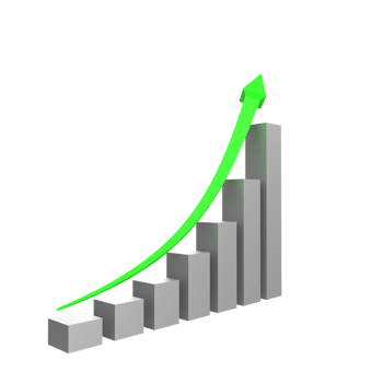 business chart with arrow png