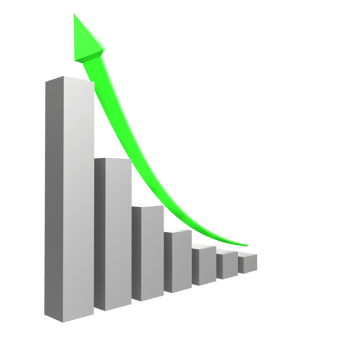 business chart with arrow png