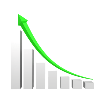 business chart with arrow png