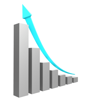 business chart with arrow png