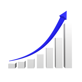 business chart with arrow png