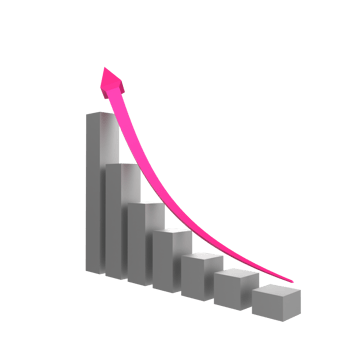 business chart with arrow png