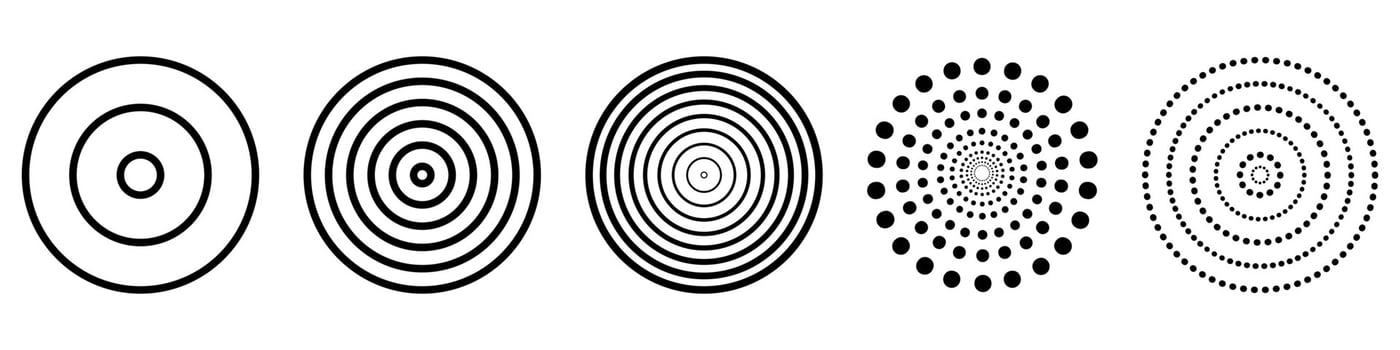 Modern decorative Radial circle abstract design element vector