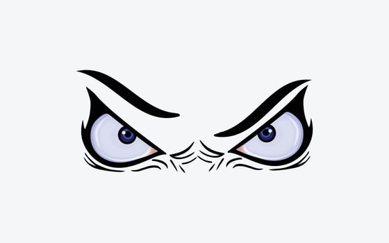 vectors of eye expression in anime style