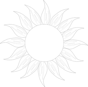 sun sunflower silhouette vector