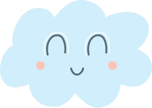Cute cloud little cutie baby shower illustration vector