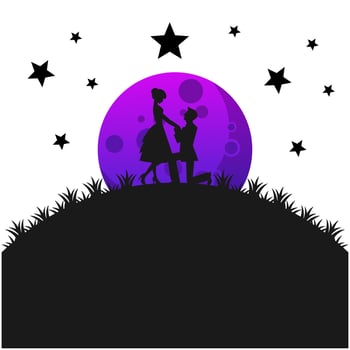 black shadow style lovers background vector