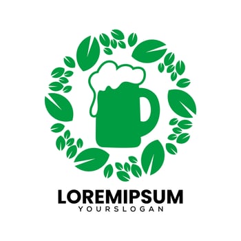 beer natural logo design vector