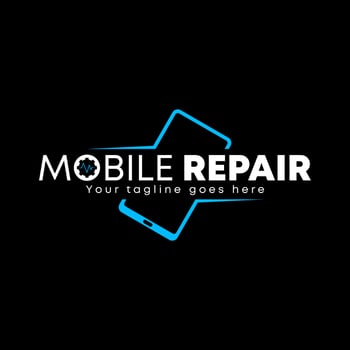 Mobile phone repair in line art with screwdriver and solder image graphic icon logo design abstract concept vector stock. Can be used as a symbol related to device or technician