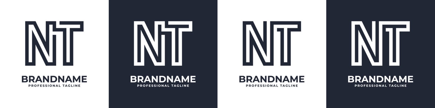 Simple NT Monogram Logo, suitable for any business with NT or TN initial. vector