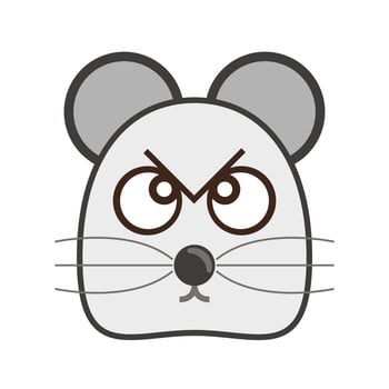 cute mice face icon vector