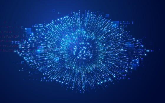 cyber fireworks eye vector