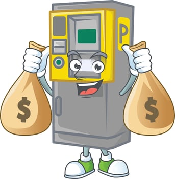 Parking ticket machine icon design vector