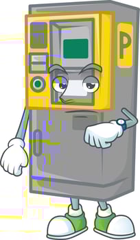 Parking ticket machine icon design vector