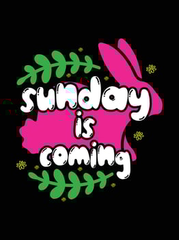 Easter day typography egg lettering t-shirt design holiday greeting cute bunny vector art