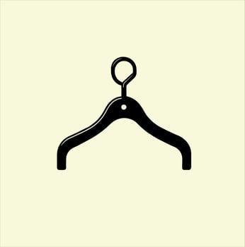 Clothes hanger. Hanger icon vector isolated on white background