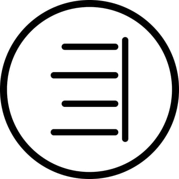 Unique Right Align Vector Icon
